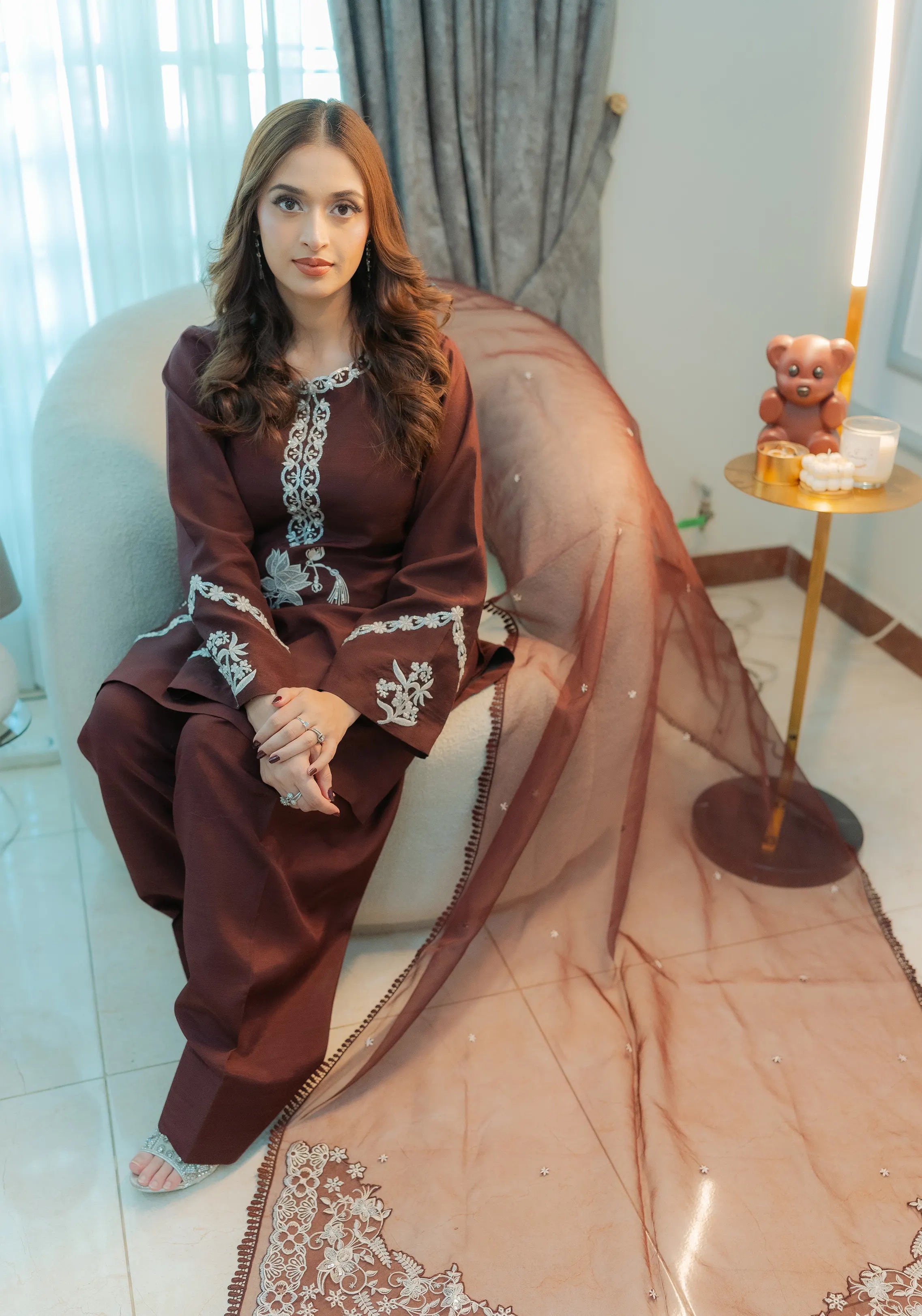 Dusk Embroidered SIlk Pret 3Pcs