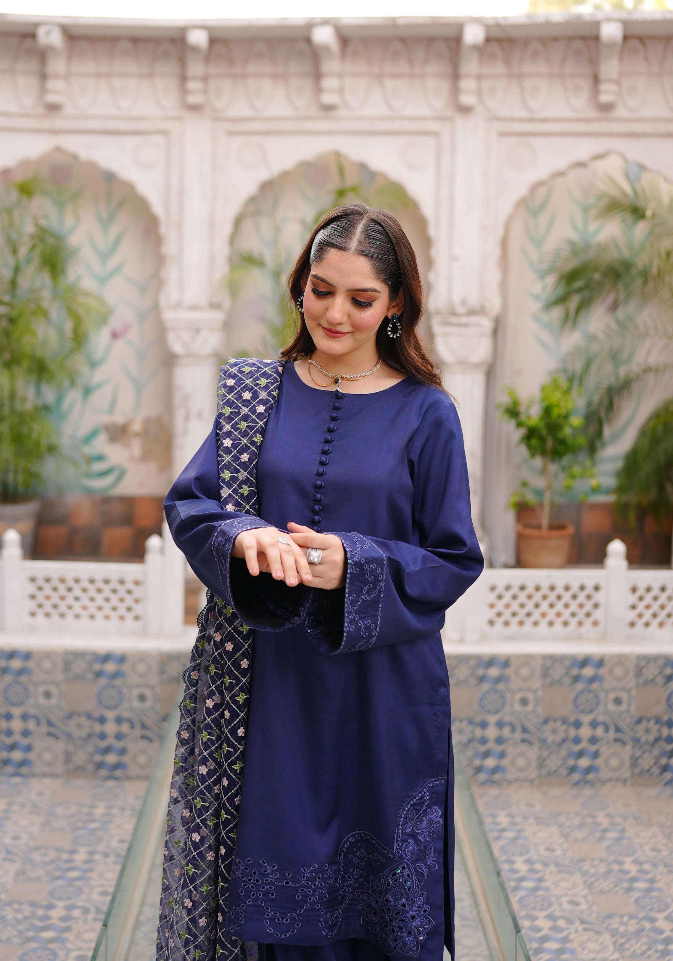 Mullberry Embroidered SIlk Pret 3Pcs