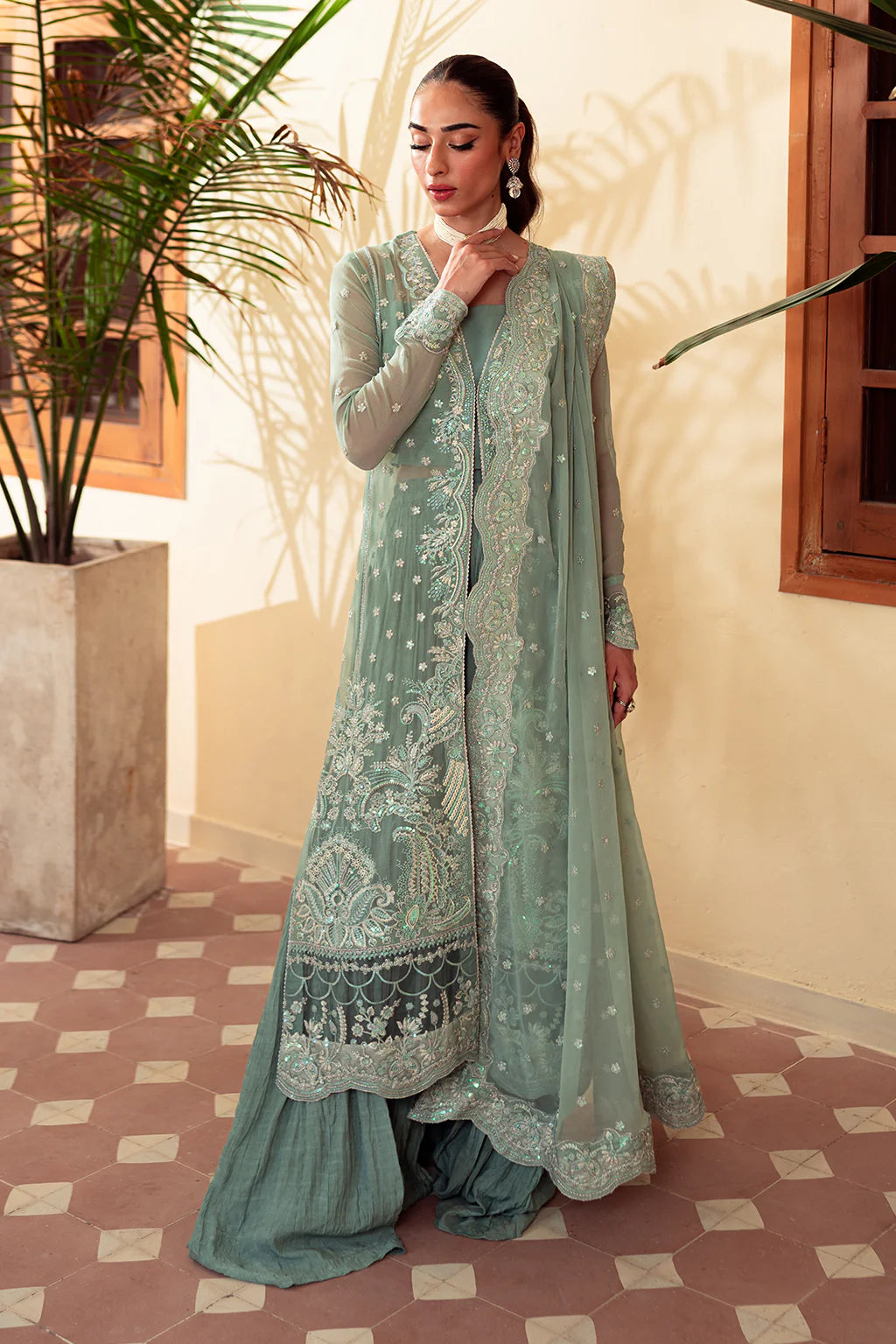 Heer Chiffon Embroidered Unstitched 3 Pcs