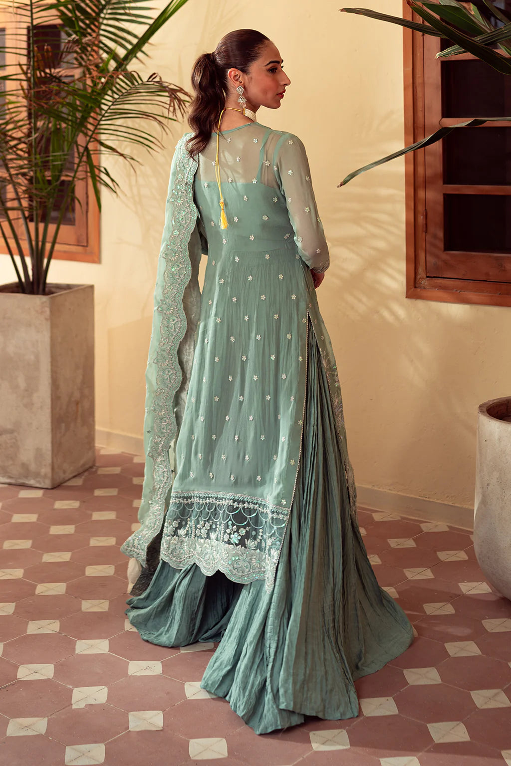 Heer Chiffon Embroidered Unstitched 3 Pcs