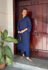 Blue Georgette Co-ord Set 2 PCs