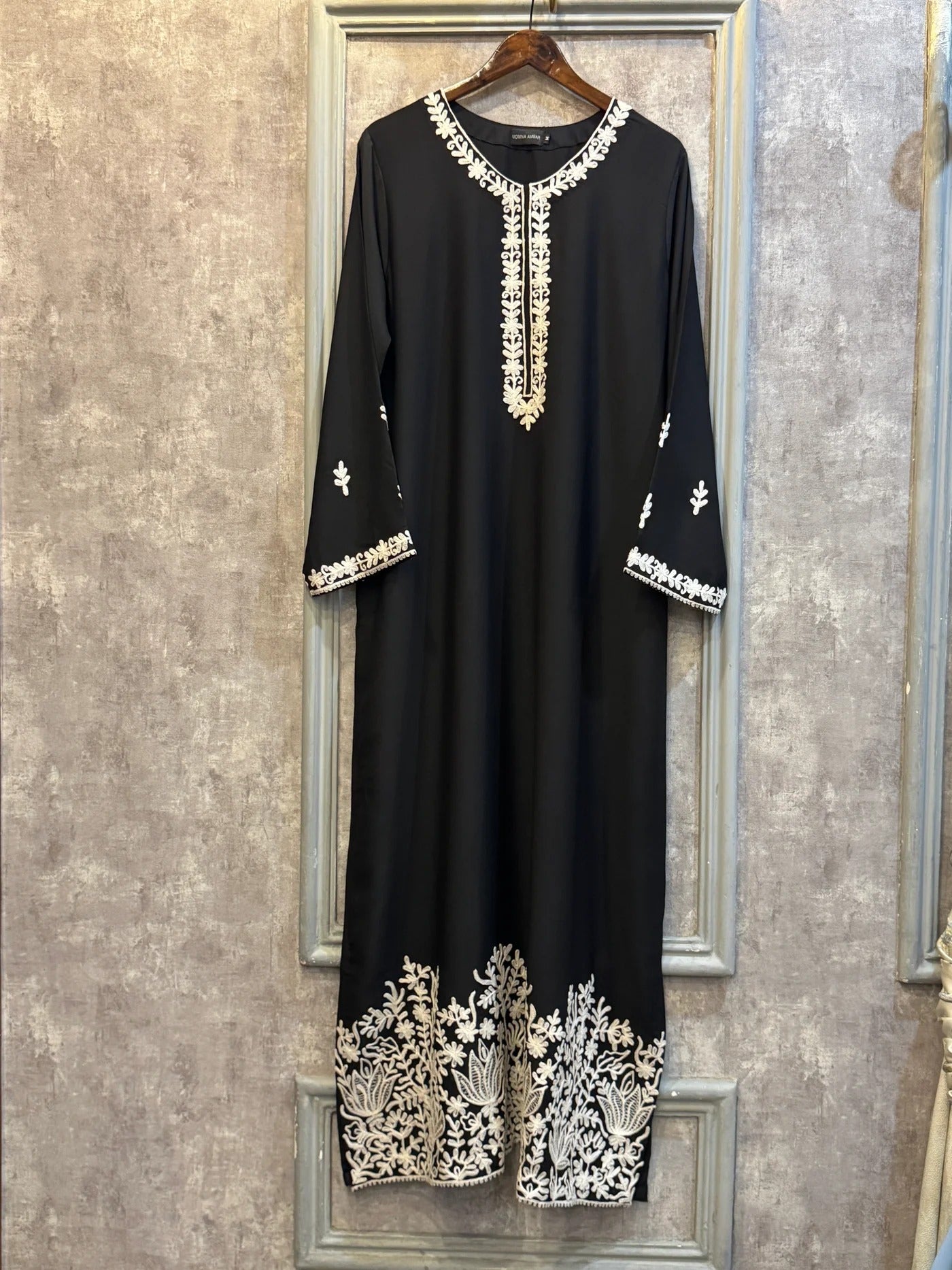 Black Embroidered Georgette Shirt Pret 1Pc