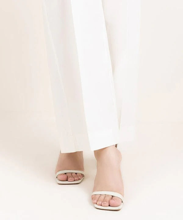 White Cotton Culottes - Stitched