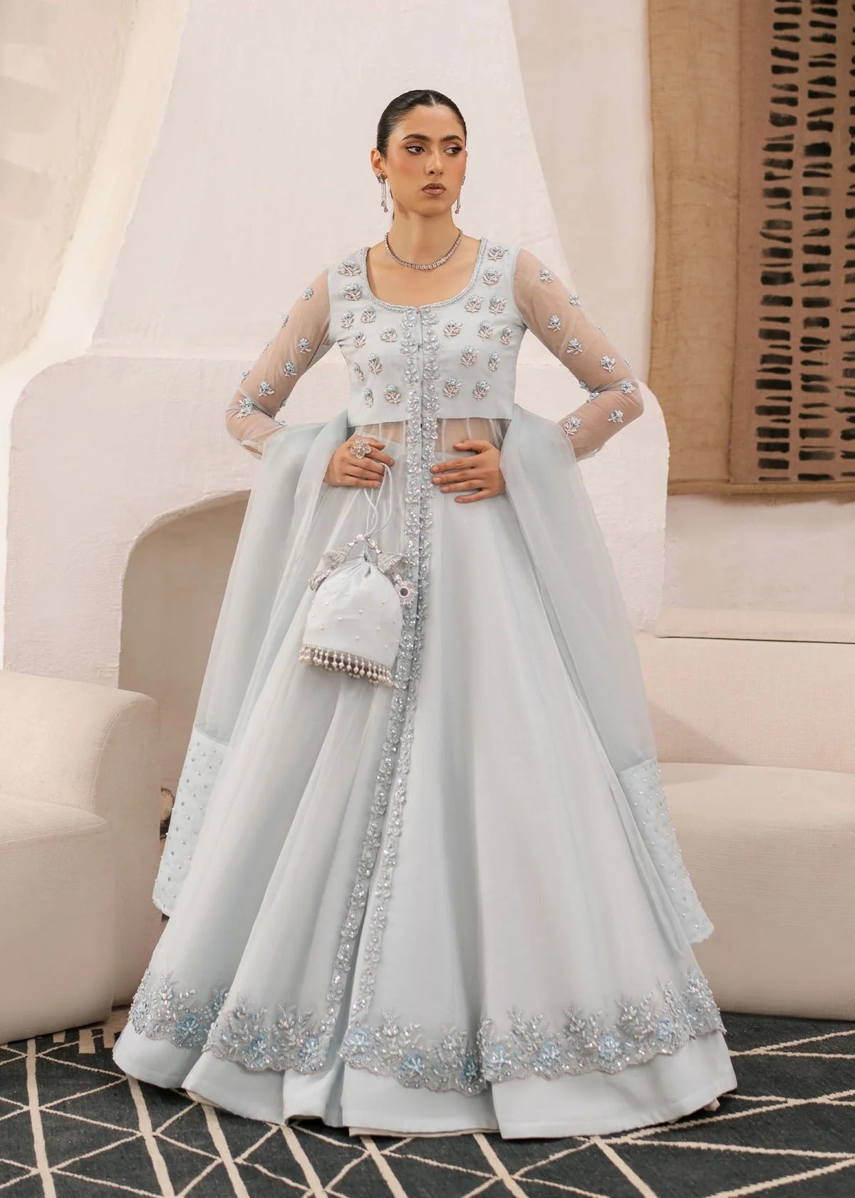 Mayal Embroidered Organza Pret 3Pcs