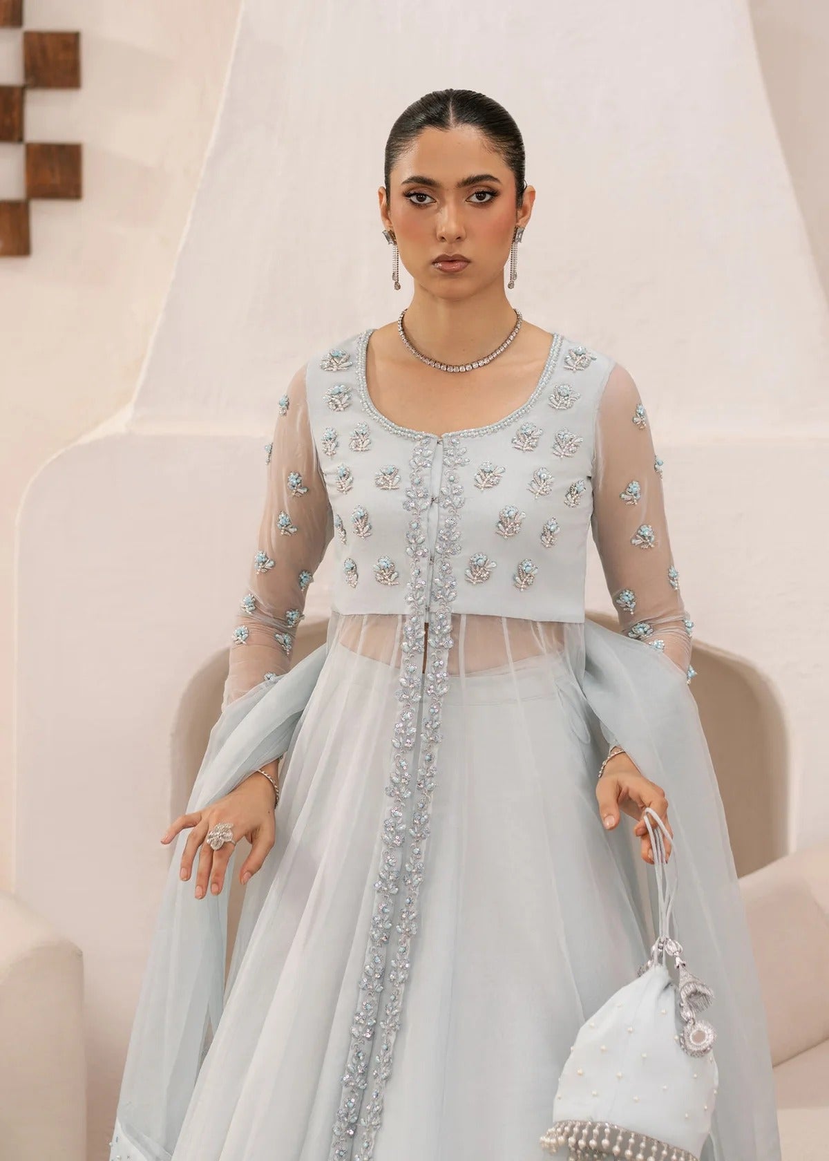 Mayal Embroidered Organza Pret 3Pcs