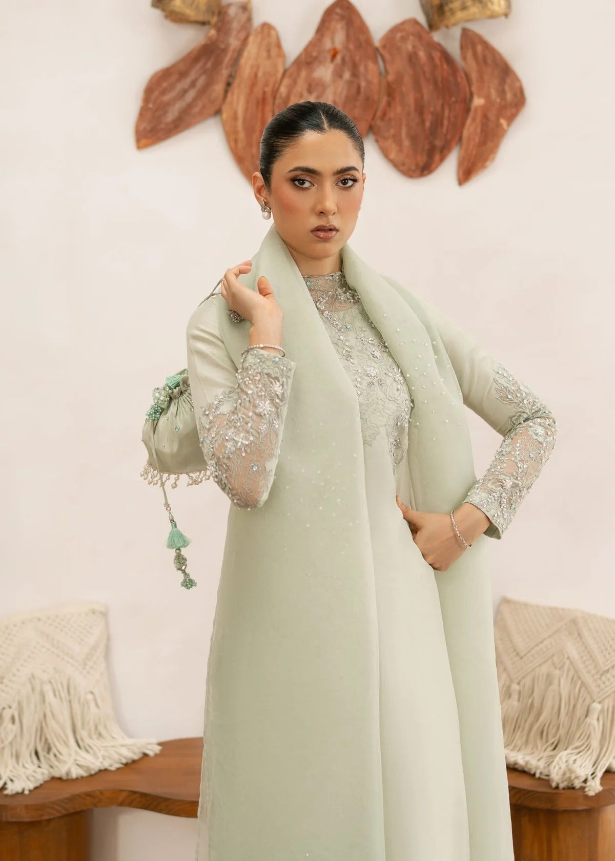 Daphne Embroidered Tissue Silk Pret 3Pcs