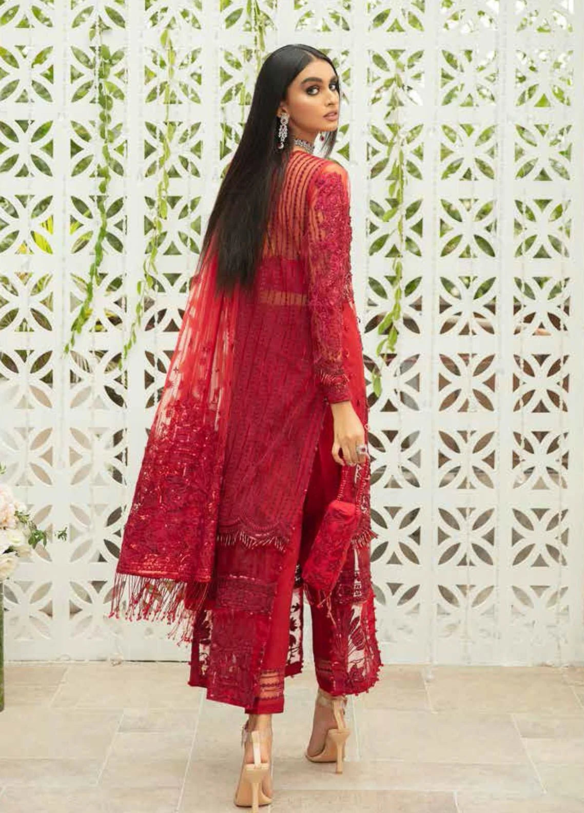 GULAAB EMBROIDERED ORGANZA 4 PCS