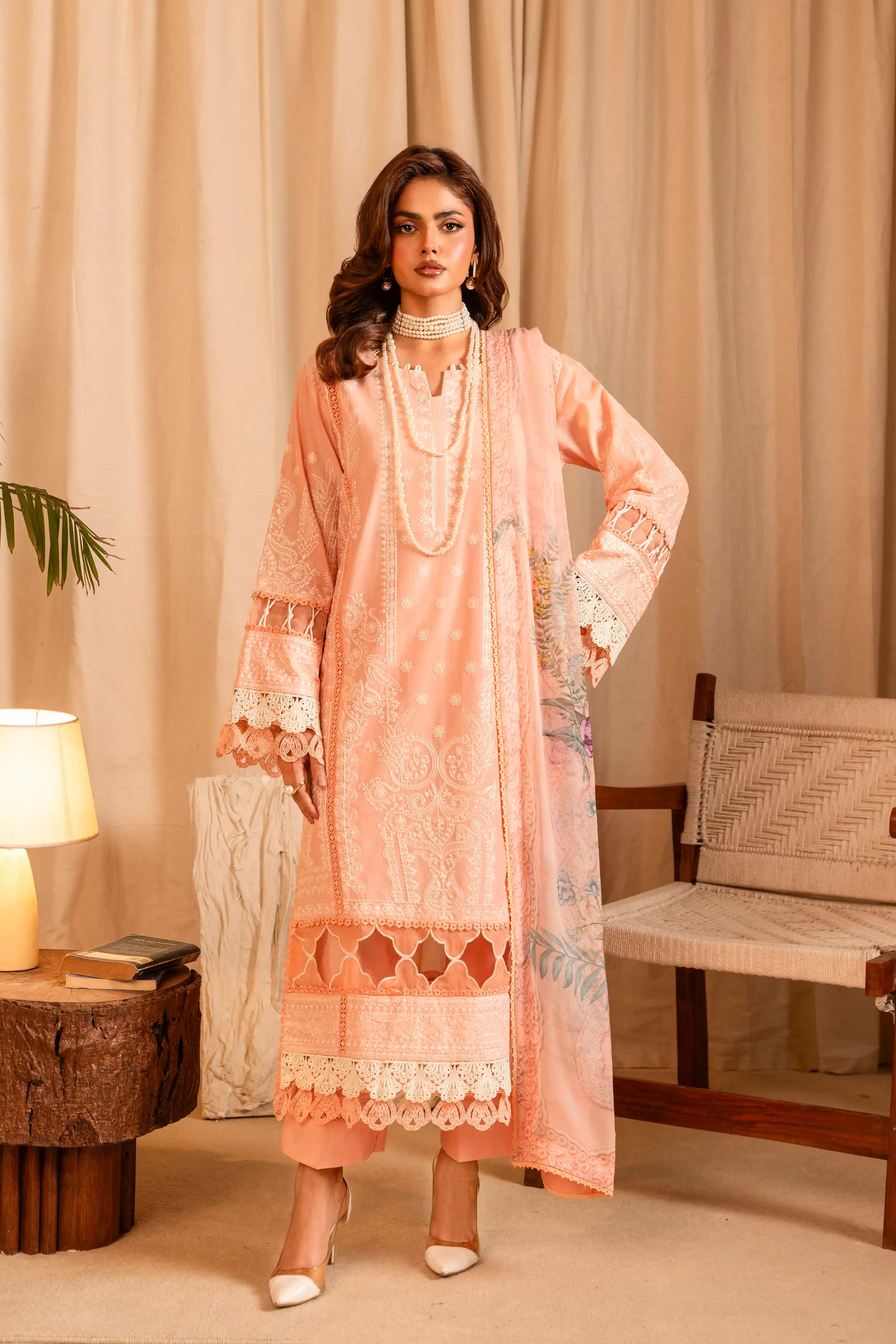 Glimora Embroidered Cotton 3Pcs