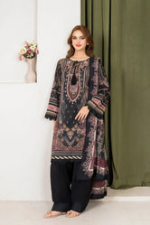 Lila Embroidered Slub Lawn 3Pcs