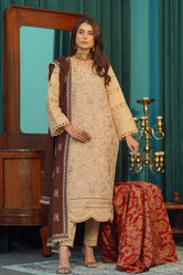 Rose Beige - Moksh by Aayra - Khaddar Unstitched Collection