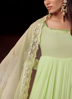 Buraqstore bridal maxi Pista Pishwas styled on female model