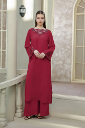 Ruby Rush Double Georgette 2PCs