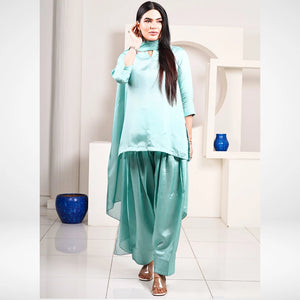 Elegant Russian silk farshi shalwar suit for ladies ready to wear with luxurious feel, breathable fabric and festive wear styling at BuraqStore