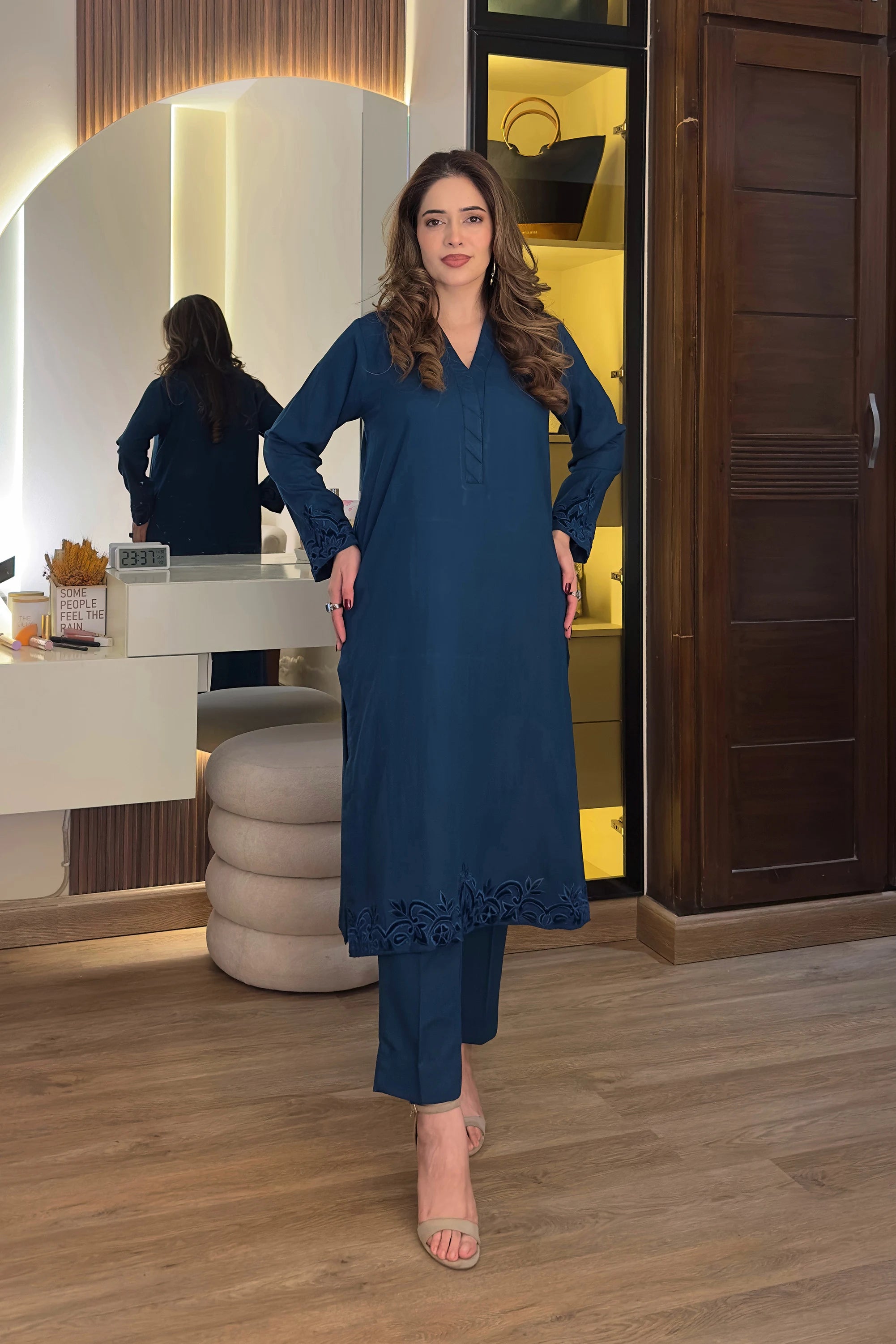 SF - 310 | Deep Teal Pret Karandi 2 PCs