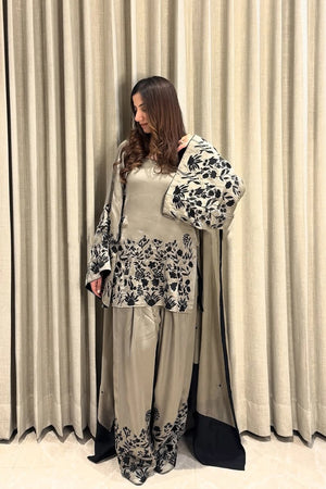 siyah gul luxury pret stylish silk dress design 3pcs