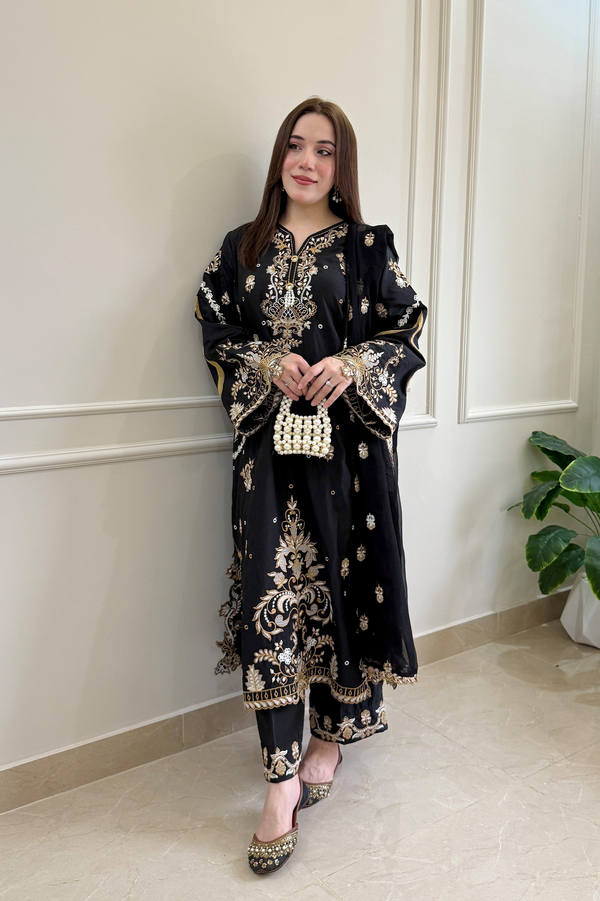 Golden Eclipse summer dress set by Buraq Store breathable fabric outfit